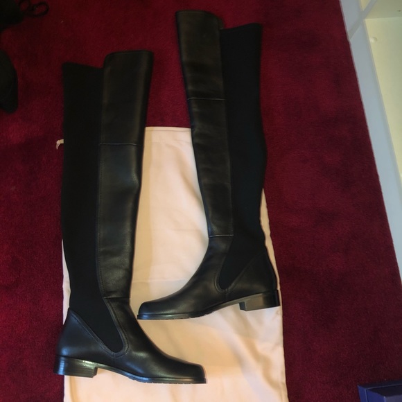 NWOT Stuart Weitzman Leather Langdon Boots - Picture 2 of 4